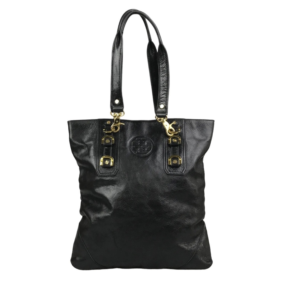 Tory Burch Black Leather Shoulder Tote/Shopper Bag Purse